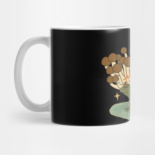 Vintage anime frog under mushrooms Mug